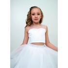Платье нарядное для девочки, рост 134 см, цвет белый 2Н60-2 - Фото 2