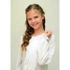 Блузка для девочки, рост 146 см, цвет белый 2В13-1 - Фото 2