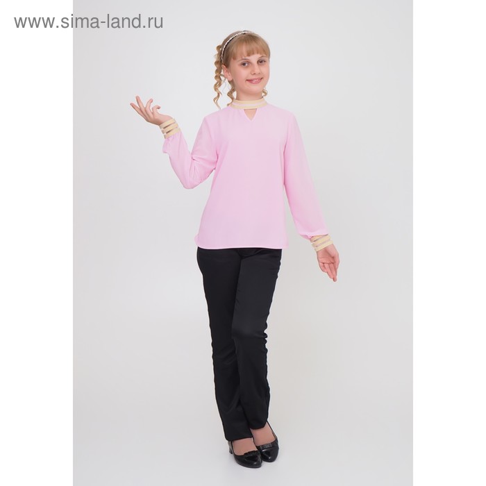 Блузка для девочки, рост 134 см, цвет розовый 2В25-7 - Фото 1