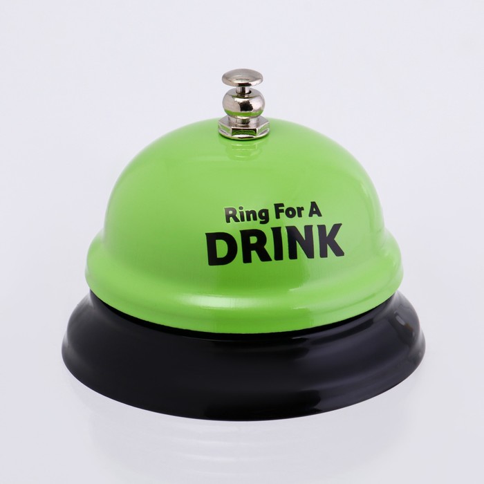 Звонок настольный "Время пить!", 7.5 х 7.5 х 6 см, зеленый - Фото 1