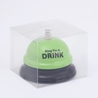 Звонок настольный "Время пить!", 7.5 х 7.5 х 6 см, зеленый - фото 8375301