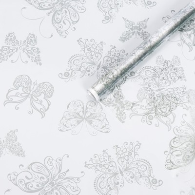 Плёнка для цветов "Бабочки серые", 0,72 х 7,5 м, 40 мкм, 200 г