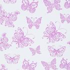 Плёнка для цветов "Бабочки сиреневые", 0,72 х 7,5 м, 40 мкм, 200 г - Фото 2