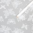 Плёнка для цветов "Бабочки белые", 0,72 х 7,5 м, 40 мкм, 200 г - Фото 1