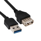 Кабель-удлинитель Luazon, USB Am-Af, 3 м, черный - фото 25372197