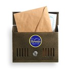 Ящик почтовый с замком, горизонтальный «Мини», бронзовый - фото 298005421