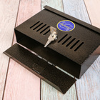 Ящик почтовый с замком, горизонтальный «Мини», бронзовый - фото 9804396