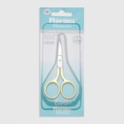 Ножницы маникюрные, загнутые, широкие, 9,5 см, цвет серебристый/золотистый - Фото 3