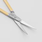 Ножницы маникюрные, загнутые, узкие, 10,5 см, цвет серебристый/золотистый - Фото 2