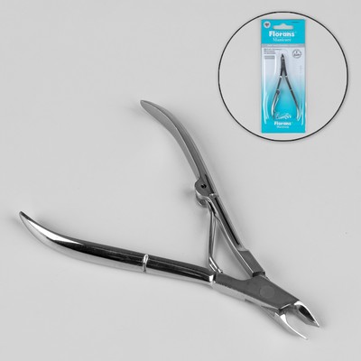 Кусачки маникюрные для кутикулы, 10 см, длина лезвия - 5 мм, цвет серебристый