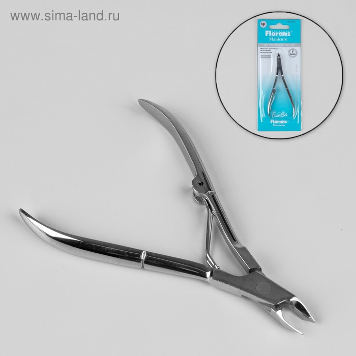 Кусачки маникюрные для кутикулы, 10 см, длина лезвия - 5 мм, цвет серебристый - Фото 1