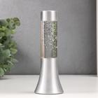 Светильник «Блеск цилиндра» LED, лава, блёстки, от батареек 3хLR44 серебро 18 см RISALUX - Фото 1