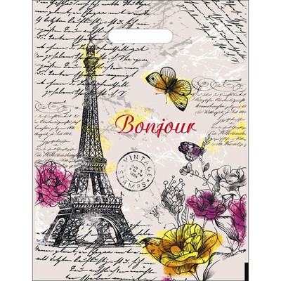 Пакет «Елисейские поля», полиэтиленовый с вырубной ручкой, 35 мкм, 30×40 см