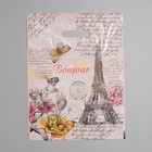 Пакет «Елисейские поля», полиэтиленовый с вырубной ручкой, 35 мкм, 30×40 см - Фото 3