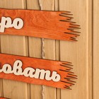 Табличка для бани "Добро пожаловать" 50х25см - фото 24465557