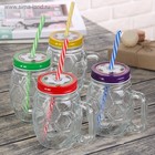 Кружка Доляна «Мяч», 500 мл, с крышкой и трубочкой, стекло, МИКС - Фото 10