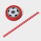 Кружка Доляна «Мяч», 500 мл, с крышкой и трубочкой, стекло, МИКС - Фото 5