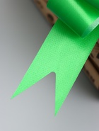 Подарочный бант - шар №3 простой зелёный, для упаковки подарков - Фото 3