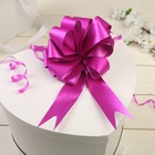 Подарочный Бант - шар №3 простой, малиновый, для упаковки подарков - Фото 2