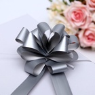 Подарочный Бант - шар №3 простой серебряный, для упаковки подарков - Фото 2