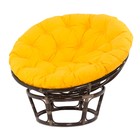 Кресло PAPASAN, с жёлтой подушкой, ротанг, цвет тёмно-коньячный, 23/01 - фото 8650707