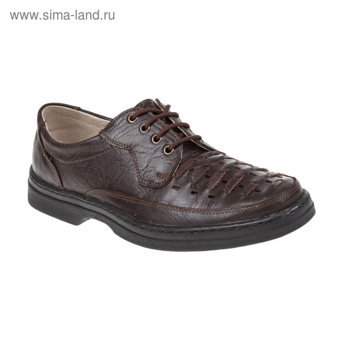 Туфли летние мужские арт. 92267-2 (коричневый) (р.42) - Фото 1