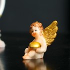 Сувенир полистоун "Ангел с золотыми крыльями и золотым сердцем" в пакетике МИКС 3,3х3,8х3см - Фото 4