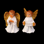 Сувенир полистоун "Ангел с золотыми крыльями в белом платье" в пакетике МИКС 5х3,3х2,3 см - Фото 2