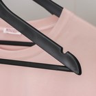 Плечики для одежды с антискользящей перекладиной Доляна, размер 44-46, цвет чёрный - Фото 3