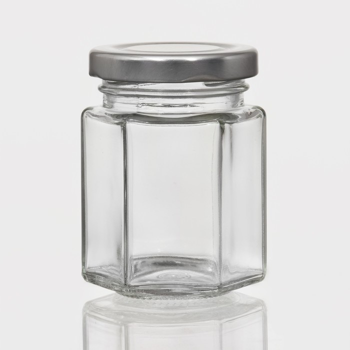Баночка стеклянная для специй с металлической крышкой «Идиллия», 80 мл, 5,5×7 см - Фото 1
