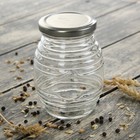 Банка стеклянная для сыпучих продуктов «Бочонок», 350 мл, 8×11,5 см - Фото 1