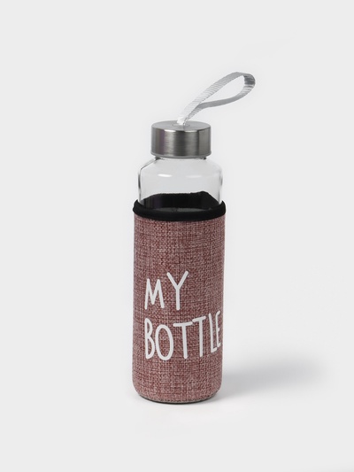 Бутылка для воды в чехле «Ротанг», 400 мл, h=20 см, МИКС