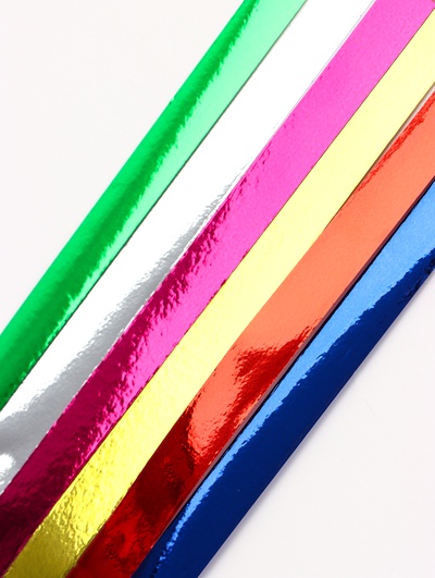 Лента упаковочная глянцевая, ассорти 0.8 см × 3 м (набор 6 цветов)