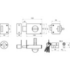 Замок накладной Димитровград «Омега» ЗН 1, цвет медь - Фото 2