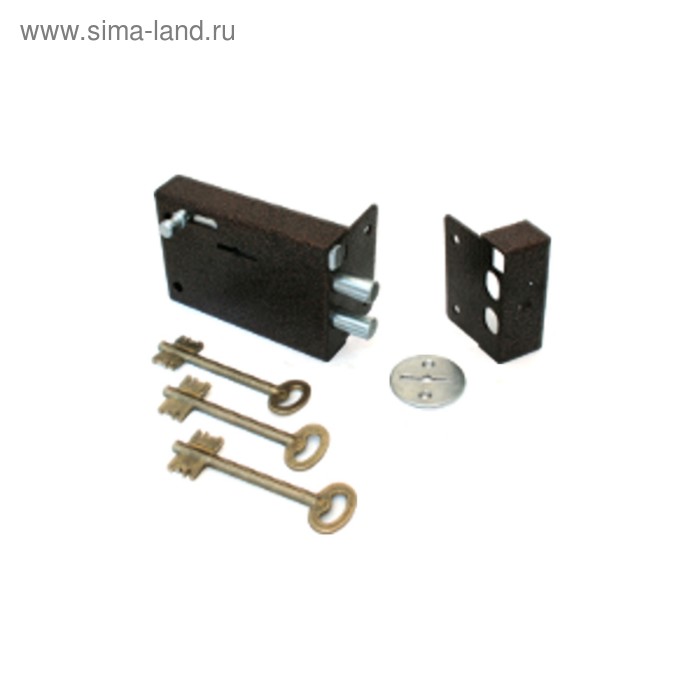 Замок накладной «Элтех» ЗН4-3, 126×80×23 мм, правый, 3 ключа - Фото 1