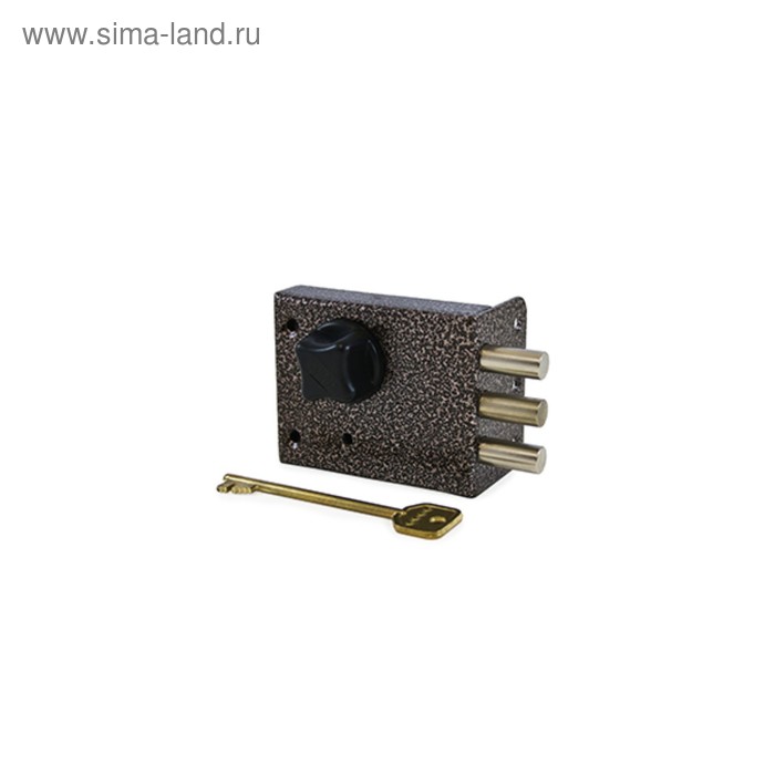 Замок накладной «Сенат» ЗНС-10-5 533, однобород., 3 ригеля, 5 ключей - Фото 1