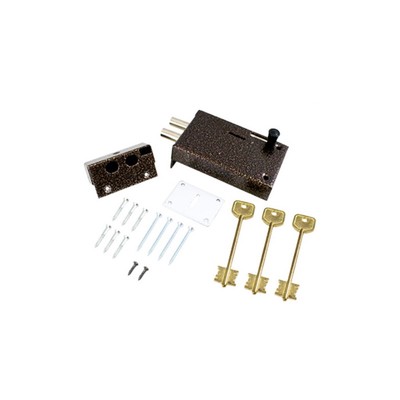 Замок накладной «Сенат» ЗНСЗ-53 Соболь 591, 130×80×24 мм, левый, 3 ключа