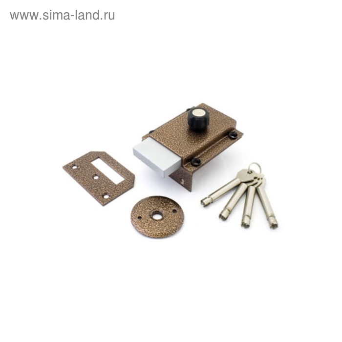 Замок накладной «С-Пб Делга» Титан 2, 100×88×18 мм, с угловой планкой, 4 ключа - Фото 1