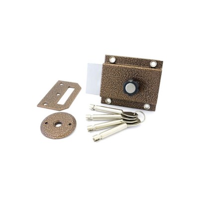 Замок накладной «С-Пб Делга» Титан, 100×88×18 мм, 4 ключа