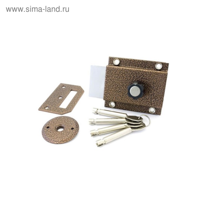 Замок накладной «С-Пб Делга» Титан, 100×88×18 мм, 4 ключа - Фото 1