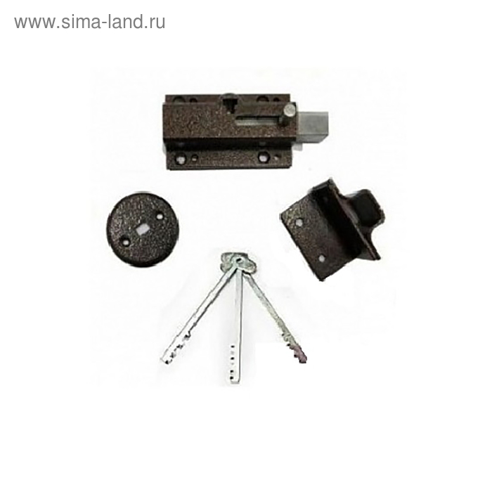 Замок накладной Avers ЗРН-5С40, реечный, 90×55×21 мм, 3 ключа - Фото 1