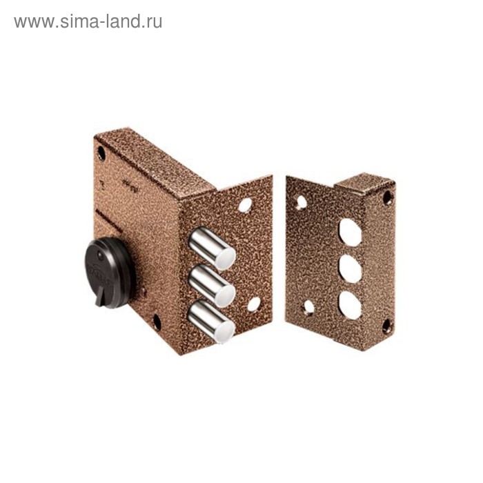 Замок накладной «Эльбор» Кремень 1.04.51.5.5.К, 86×83×20 мм, 5 ключей - Фото 1