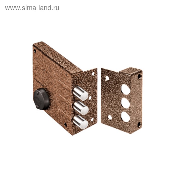 Замок накладной «Эльбор» Кремень 1.04.52.5.5.К, 112×104×20 мм, 5 ключей - Фото 1