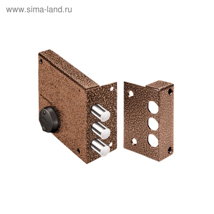 Замок накладной «Эльбор» Кремень 1.04.61.5.5, К 86×83×20 мм, 5 ключей - Фото 1