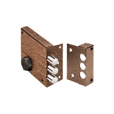 Замок накладной «Эльбор» Кремень 1.04.62.5.К, 112×104×20 мм, 5 ключей