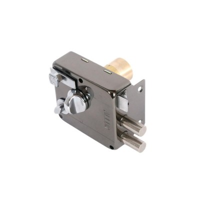 Замок накладной «АЛЛЮР» LT 556 BN-R, 86×77×25 мм, с/фиксатором, с/защелкой, 5 ключей