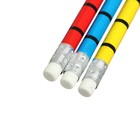 Карандаш чернографитный с ластиком «Полоски», твёрдость НВ - Фото 4