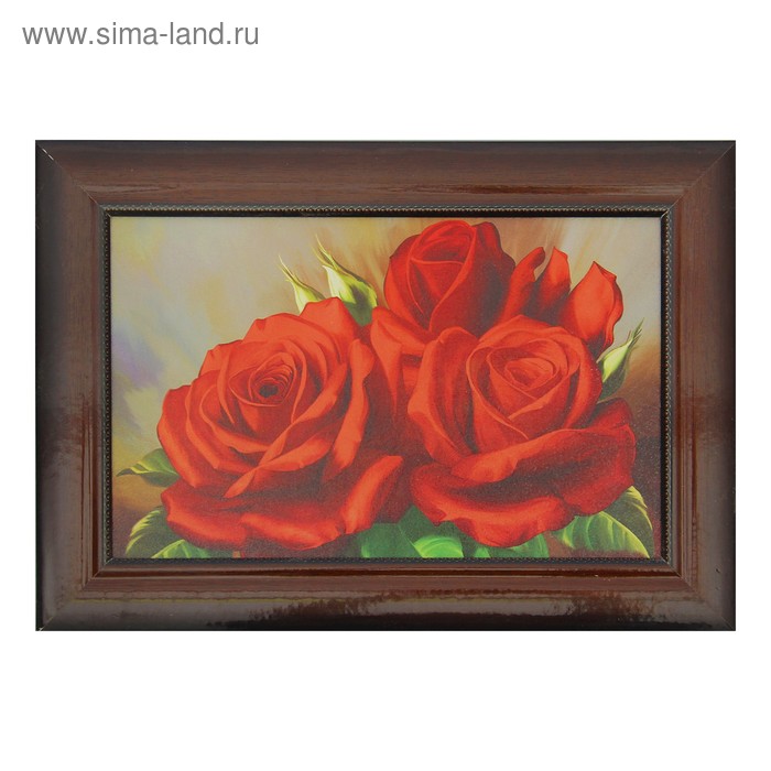 Картина "Алые розы" 27*37 см - Фото 1