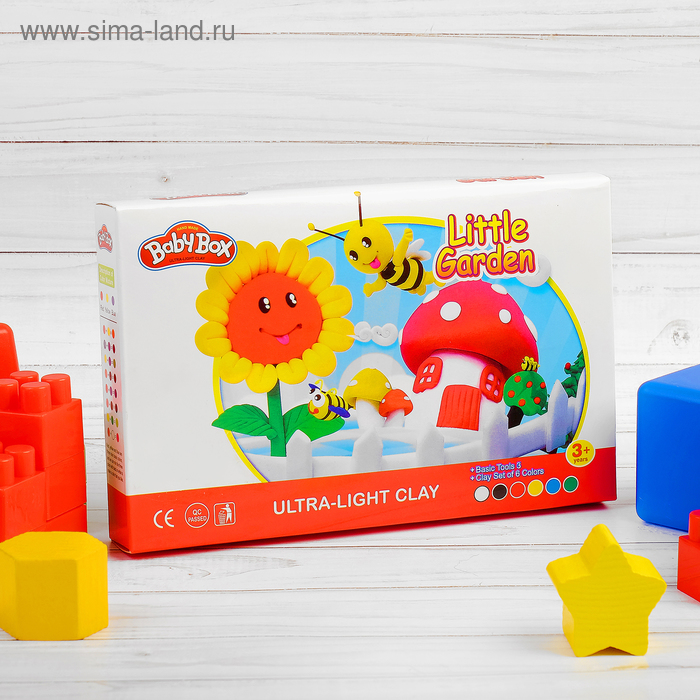 Набор для создания игрушек из массы для лепки "Сказочный сад", масса 6 банок по 16 г,3 стека - Фото 1