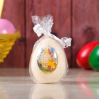 Свеча пасхальная "Яйцо белое" малое, с деколью, микс - Фото 3